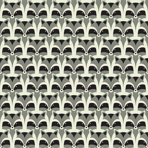 Black and Grey Animals Baby Peel and Stick Removable Wallpaper 7459