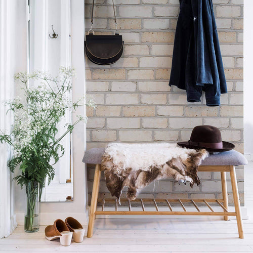 Beige Faux Brick Peel and Stick Removable Wallpaper 6930