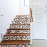 Blue and Brown Stone Texture Peel and Stick Removable Wallpaper 3089