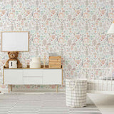 Purple Animals Peel and Stick Removable Wallpaper 3008