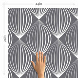 Grey Balloon Peel and Stick Removable Wallpaper 8201