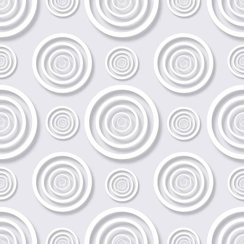 Grey Circle Peel and Stick Removable Wallpaper 3850