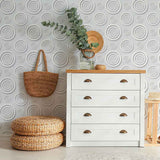 Grey Circle Peel and Stick Removable Wallpaper 3850