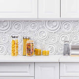 Grey Circle Peel and Stick Removable Wallpaper 9404