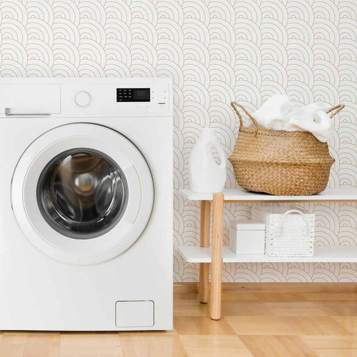 Black and White Curve Peel and Stick Removable Wallpaper 3218