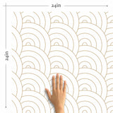 Black and White Curve Peel and Stick Removable Wallpaper 3218