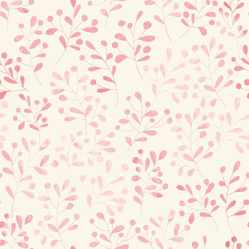 White and Pink Floral Peel and Stick Removable Wallpaper 4635