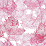 Pink and White Motif Peel and Stick Removable Wallpaper 4142