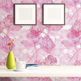 Pink and White Motif Peel and Stick Removable Wallpaper 4142