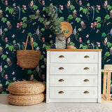 Green Flower Peel and Stick Removable Wallpaper 4130