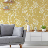Yellow Flower Peel and Stick Removable Wallpaper 1001