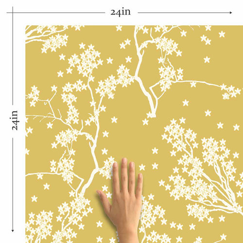 Yellow Flower Peel and Stick Removable Wallpaper 1001