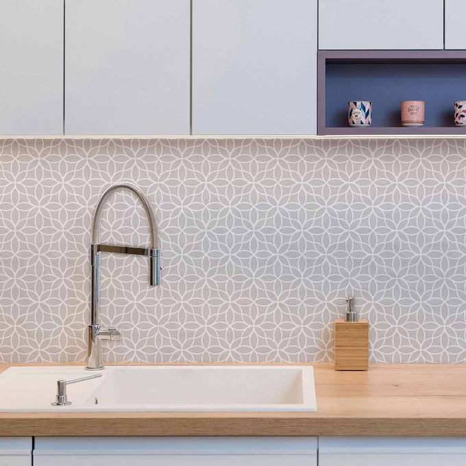 Grey Lattice Peel and Stick Removable Wallpaper 6492