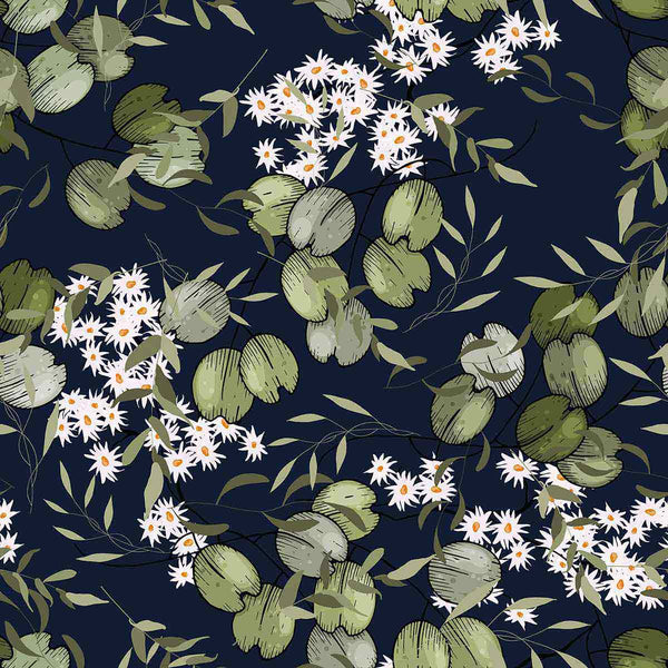 leaf and flower wallpaper