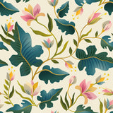 Green Leaf Peel and Stick Removable Wallpaper 4938
