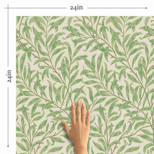 Green Leaf Peel and Stick Removable Wallpaper 8824