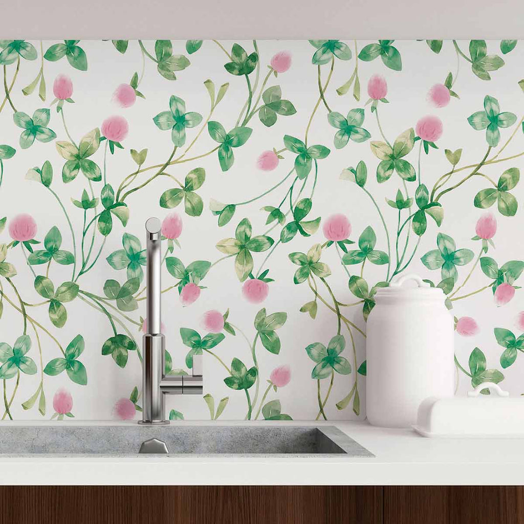 Green Leaf Peel and Stick Removable Wallpaper 4160 | Walls By Me