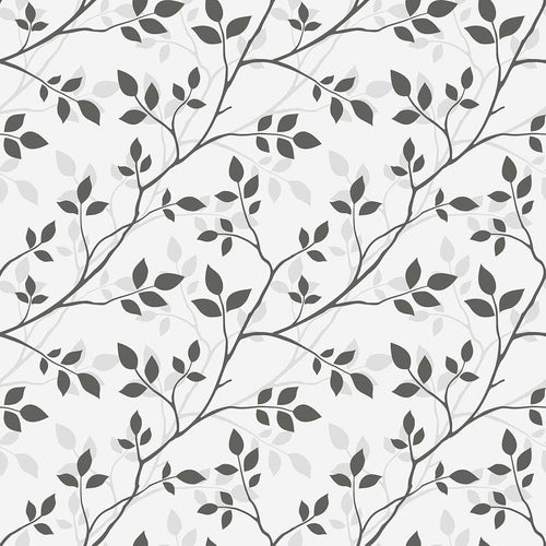Grey Leaf Peel and Stick Removable Wallpaper 4017