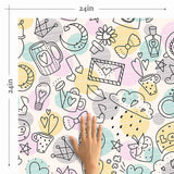 Purple Love Peel and Stick Removable Wallpaper 3488