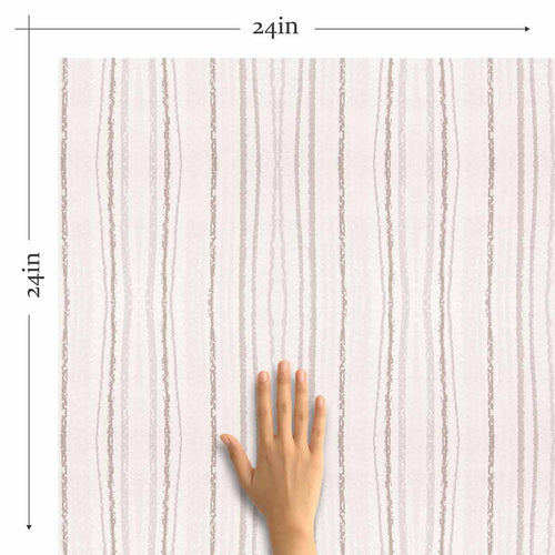 Beige Stripe Peel and Stick Removable Wallpaper 5558