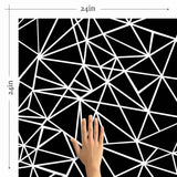 Black and White Triangle Peel and Stick Removable Wallpaper 6405