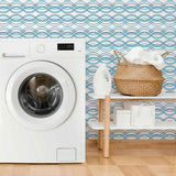 Blue Wave Peel and Stick Removable Wallpaper 2756