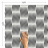 Black and White Weave Peel and Stick Removable Wallpaper 7645