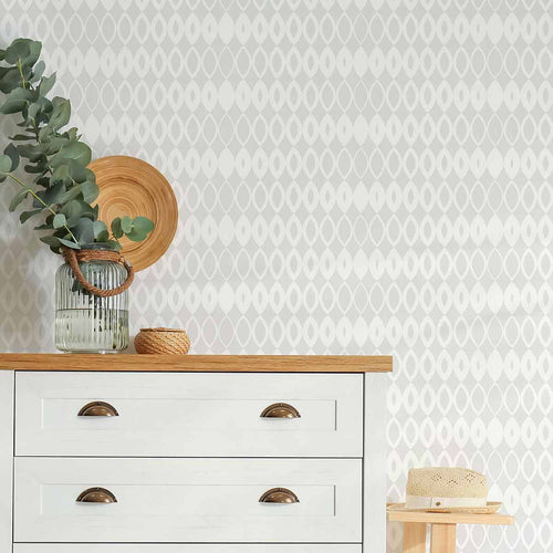 Grey Weave Peel and Stick Removable Wallpaper 4657