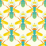 Yellow and White Geometric Animal Peel and Stick Removable Wallpaper 6376