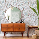 Blue Botanical Peel and Stick Removable Wallpaper 1745
