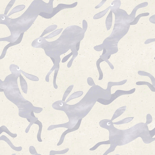 Purple Bunnies Animal Peel and Stick Removable Wallpaper 9279