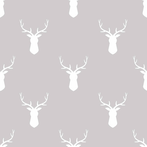 Grey Reindeer Peel and Stick Removable Wallpaper 8266