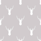 Grey Reindeer Peel and Stick Removable Wallpaper 8266