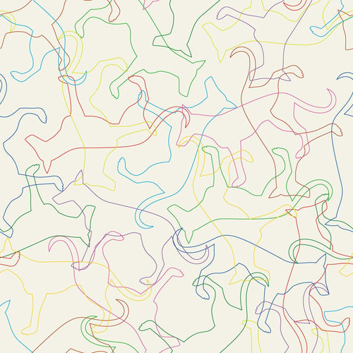 Off White Lines Animal Peel and Stick Removable Wallpaper 4342