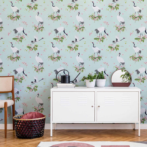 Blue Birds Peel and Stick Removable Wallpaper 0262