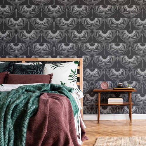 Black and White Birds Peel and Stick Removable Wallpaper 0940