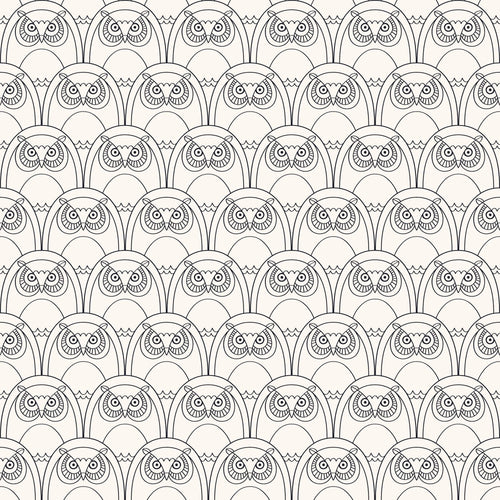 White Owl Animal Peel and Stick Removable Wallpaper 6007