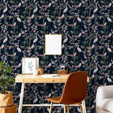 Blue and White Birds Peel and Stick Removable Wallpaper 7002