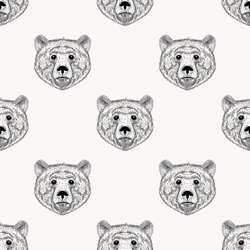 White Bear Animal Peel and Stick Removable Wallpaper 9747