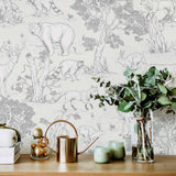 Grey Forest Peel and Stick Removable Wallpaper 9874