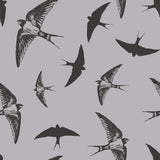 Grey and Black Bird Animal Peel and Stick Removable Wallpaper 7648