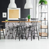 Grey and Black Bird Animal Peel and Stick Removable Wallpaper 7648