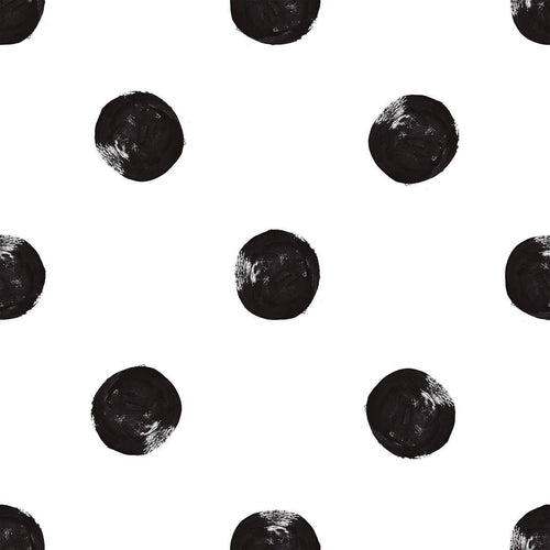 Black and White Dots Baby Peel and Stick Removable Wallpaper 2418