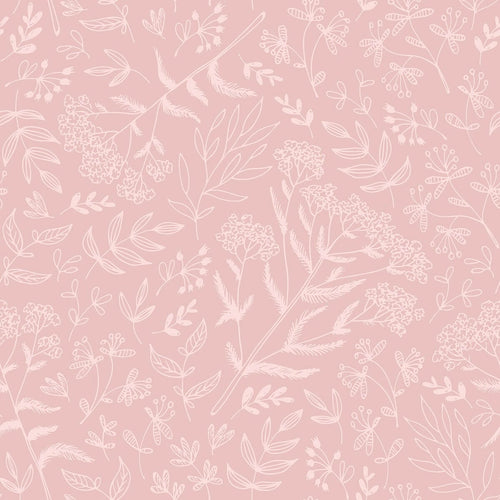 Pink Floral Baby Peel and Stick Removable Wallpaper 2964