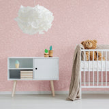 Pink Floral Baby Peel and Stick Removable Wallpaper 2964