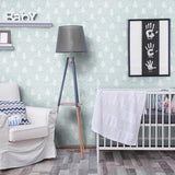 White and Charcoal Forest Baby Peel and Stick Removable Wallpaper 7776