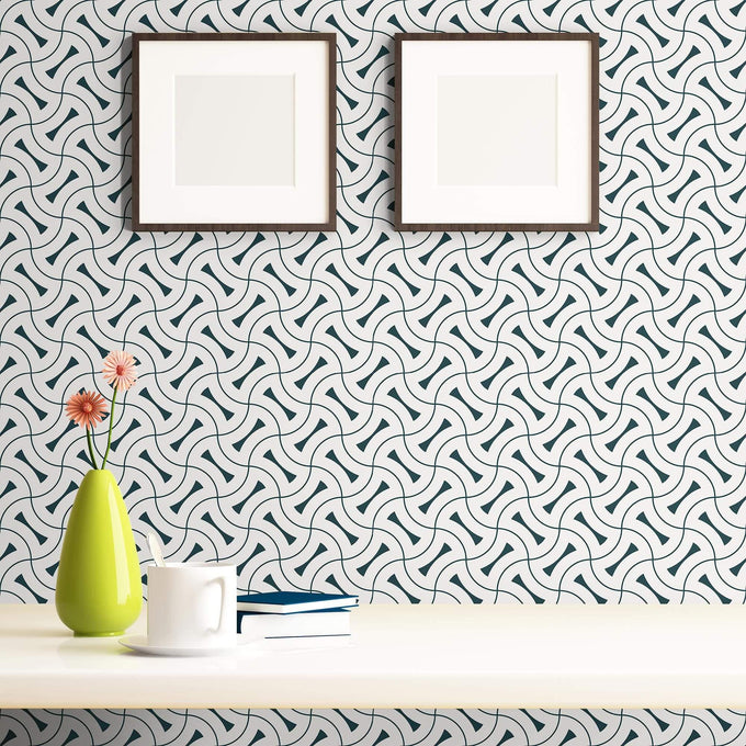 Charcoal Geometric Basic Peel and Stick Removable Wallpaper 0814