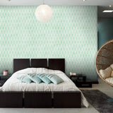 Green Geometric Basic Peel and Stick Removable Wallpaper 92 l