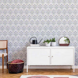 Purple Flowers Peel and Stick Removable Wallpaper 3219