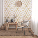 Golden Look Geometric Basic Peel and Stick Removable Wallpaper 8852